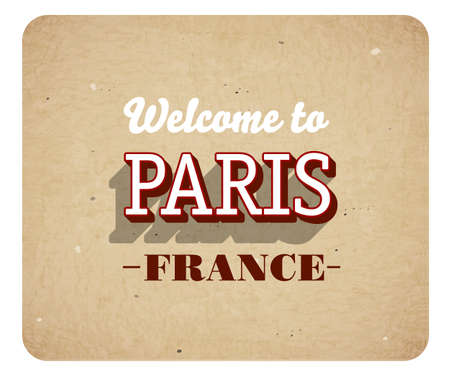 Welcome to Paris.   Colorful illustrations. Flat vector illustration.のイラスト素材