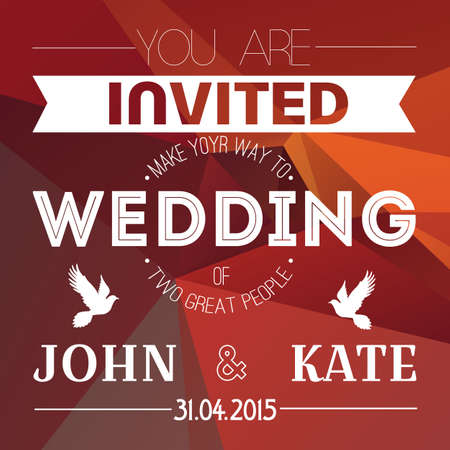Wedding invitation card. Vector illustration.のイラスト素材