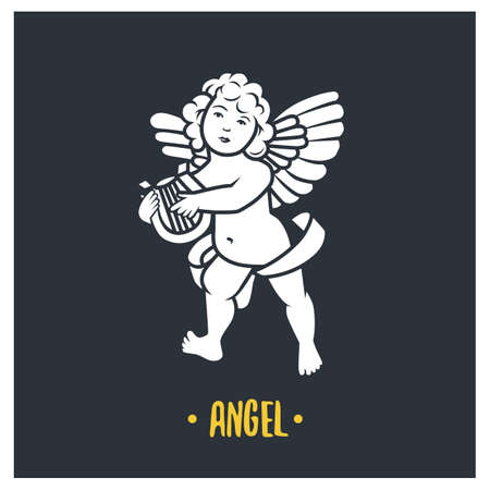 Black and white vector objectsのイラスト素材