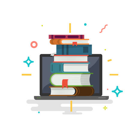 Knowledge. Online education. Vector illustration.のイラスト素材