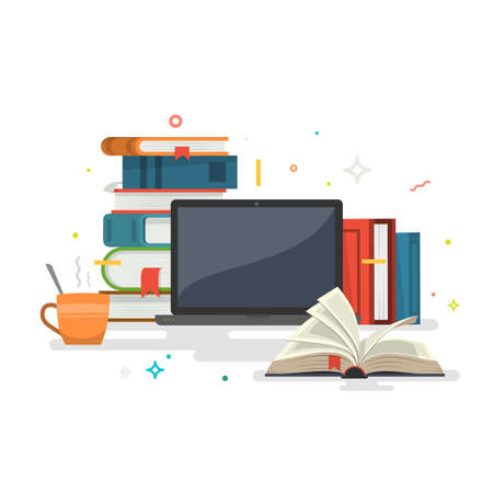 Knowledge. Online education. Vector illustration.のイラスト素材