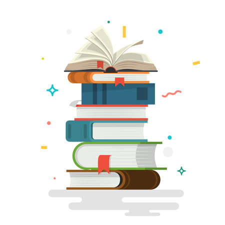 Books. Knowledge, learning and education. Vector illustration.のイラスト素材