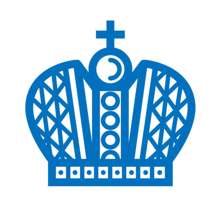 Crown Icon in trendy flat style isolated on white background. Vector lustration.のイラスト素材
