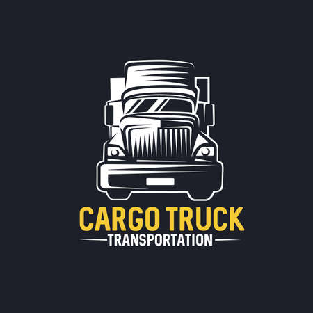 Truck Logo, cargo, delivery, logistic. Vector illustration.のイラスト素材