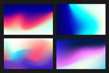 Abstract gradient backgrounds set for websites, social media branding, new brands, digital services, product designs, planner stickers, notebooks, wall art, postcards and many more.のイラスト素材