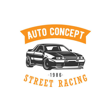 car emblem. street racing. design elements.のイラスト素材