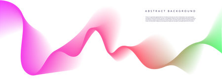 Modern color gradient flowing wave line. White abstract background with glowing wave. Shiny moving lines design element. Futuristic technology concept.のイラスト素材
