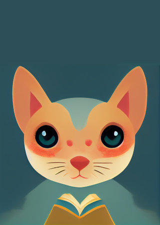 Cute Little Animal Illustration of for Kids Children Book in Watercolor Painting Art Cartoon Characterの写真素材