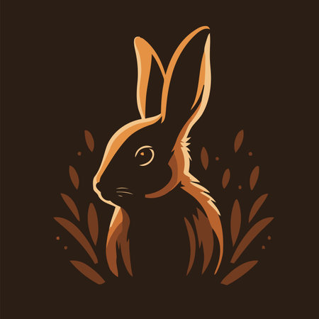 simple rabbit logo design template bunny character vector mascot design templateのイラスト素材