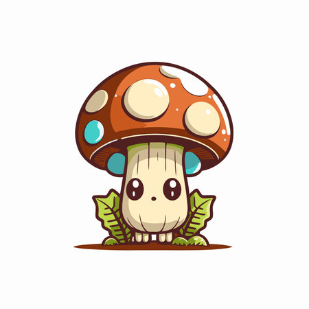 Mushroom character design, vector illustration eps10 graphic.のイラスト素材