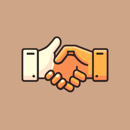 hand shake logo. handshake icon design concept template simple flat vector styleのイラスト素材