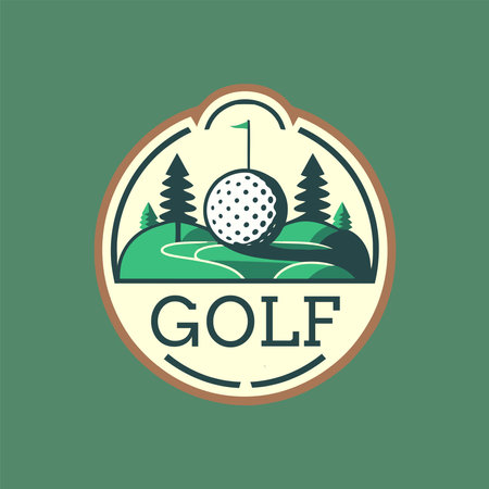 Golf club icons, golf sport symbols, elements and logo template flat vectorのイラスト素材