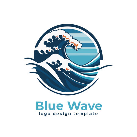 Sea wave logo template vector icon illustration design. Ocean wave logo template. asian ornamentのイラスト素材