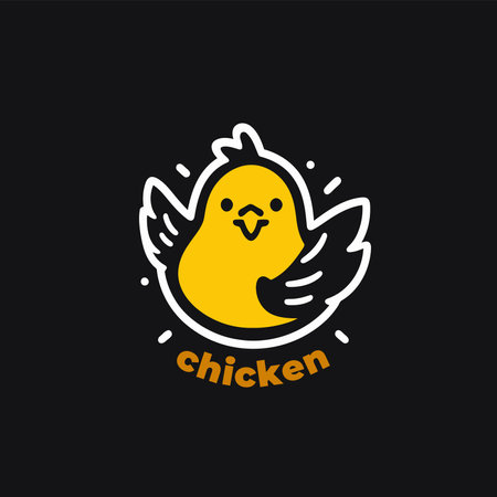 chicken logo template vector icon illustration design.chicken logo concept. Food Cafe Restaurant Logoのイラスト素材