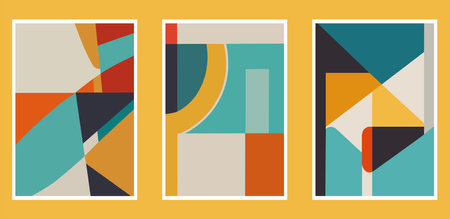 Set of abstract geometric shapes for covers, banners, flyers, etc.のイラスト素材