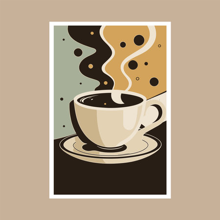 Coffee design over beige background, vector illustration eps10のイラスト素材
