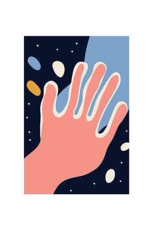 hand human with space background vector illustration design vector illustration design vector illustration design. wall art print matisse styleのイラスト素材