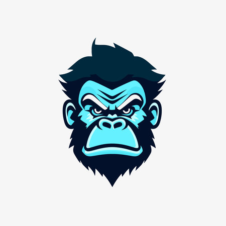 Gorilla mascot logo template vector illustration. Gorilla head mascot.のイラスト素材