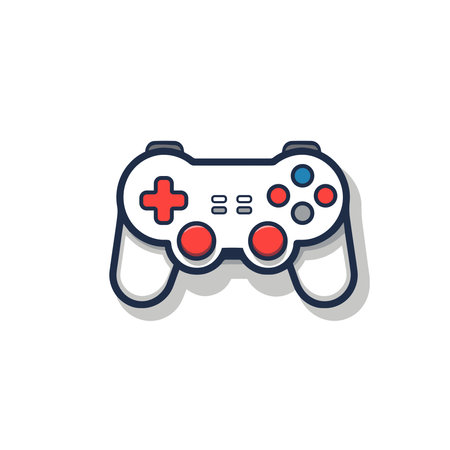 Joystick gamepad line icon. Vector illustration, eps 10