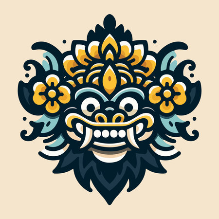 Tribal mask in ethnic style. Vector illustration for your designのイラスト素材