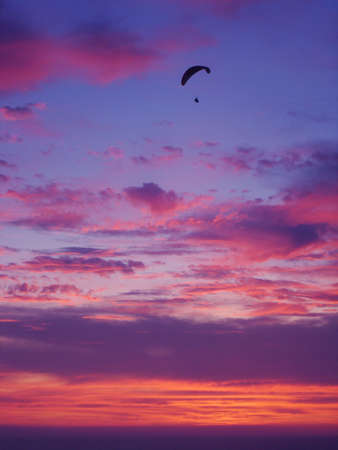     parachutist with a beautiful sky                        の写真素材