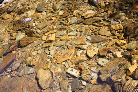 Stones under water