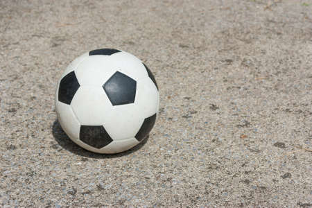 This is a ball on concreteの写真素材