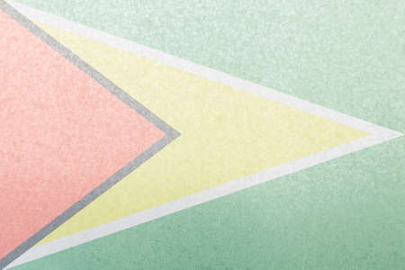 Guyana flag symbol on steel plate