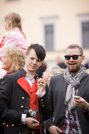 OSLO / NORWAY - May 17, 2010: National day in Norway. Norwegians at traditional celebration and...