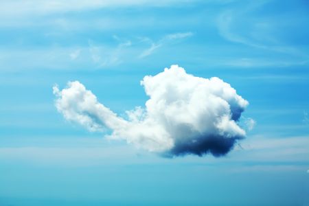 Beautiful cloud in blue sky with good shape.の写真素材