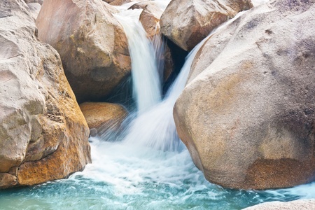 Beautiful waterfall at summer sunny day. Vietnamの写真素材