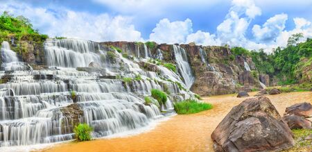 Beautiful Pongour waterfall in Vietnamの写真素材