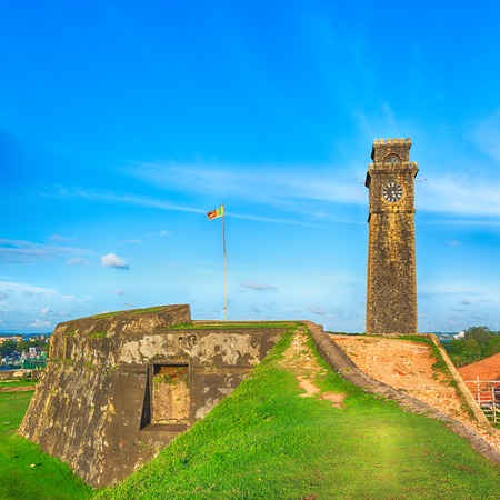 Anthonisz Memorial Clock Tower in Galle, Sri Lankaの写真素材