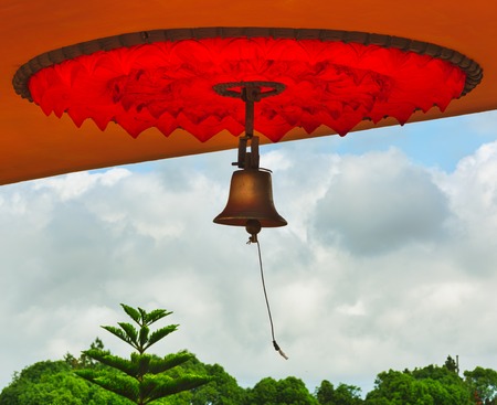 Bell at Grand Bassin temple. Mauritiusの写真素材