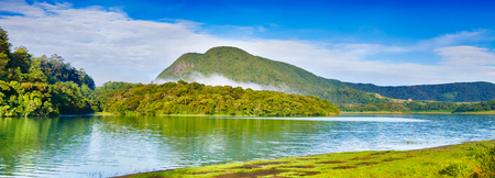 Kande Ela Reservoir. Beautiful landscape. Morning at lake, Sri lanka. Panoramaの写真素材