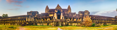 Angkor Wat temple at sunrise. Siem Reap. Cambodia. Panoramaの写真素材