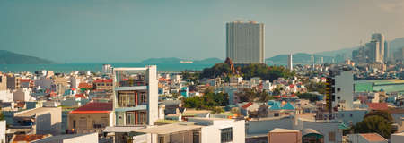 Nha Trang city view from the mountain. Panoramaのeditorial素材