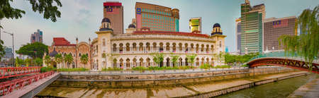 Kuala Lumpur cityscape, River of the Life on the foreground, Malaysia. Panorama