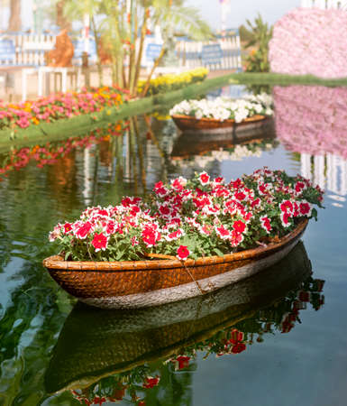 Decorations for Lunar new year flower marketの写真素材