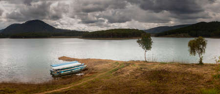 Amazing view of Tuyen Lam Lake, Dalat, Vietnam. Panoramaの写真素材