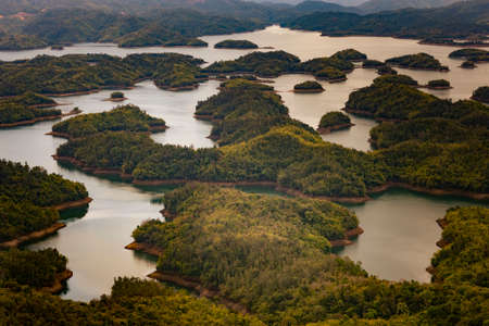Amazing view of Ta Dung lake. Vietnam. Landscapeの写真素材