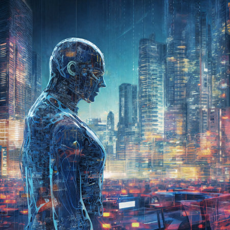 Futuristic image of robot . AI Generativeの素材