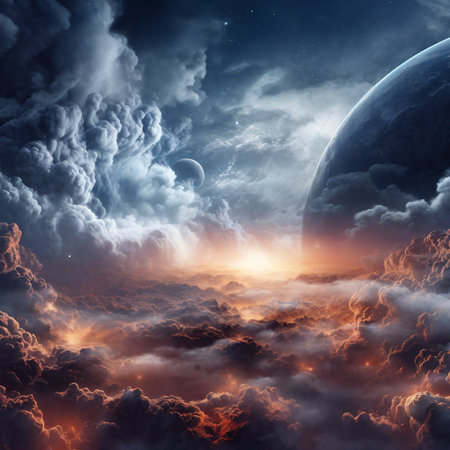 Swirling clouds of gas and dust, hinting at the mysteries and wonders of deep space exploration. AI Generativeの素材
