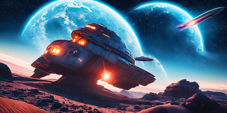 Space exploration images featuring advanced telescopes, satellites, and space stations observing distant galaxies, black holes, and celestial phenomena in the cosmos.の素材