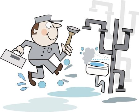 Plumber cartoonのイラスト素材