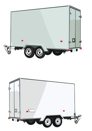 Trailer collections of transportのイラスト素材