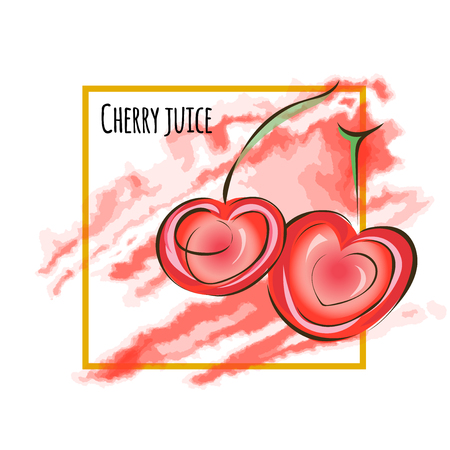 Juicy red cherries.