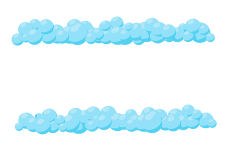 Two separators, didviders in the form of clouds. Isolated Illustration on white background, vector.のイラスト素材
