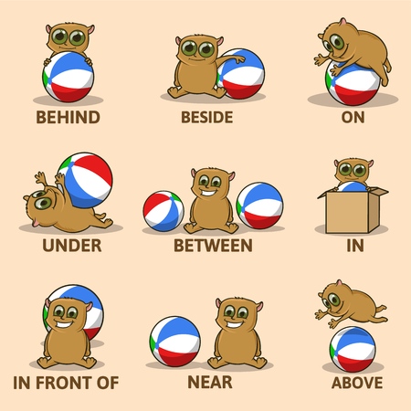 Illustration of animal characters with balls.のイラスト素材