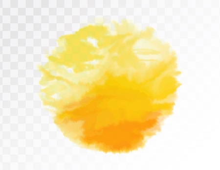 Light red and yellow watercolor spot, isolated on transparent background. Vector illustration.のイラスト素材